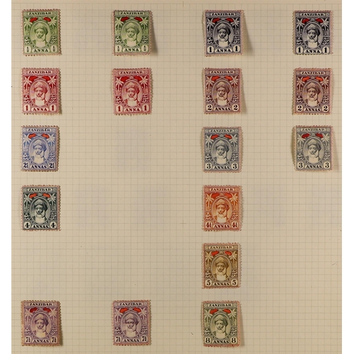 739 - ZANZIBAR 1899-1957 MINT COLLECTION incl. 1896 to 2r, 1898 set less 4½a, 1899-1901 to 8a, 1904 surcha... 