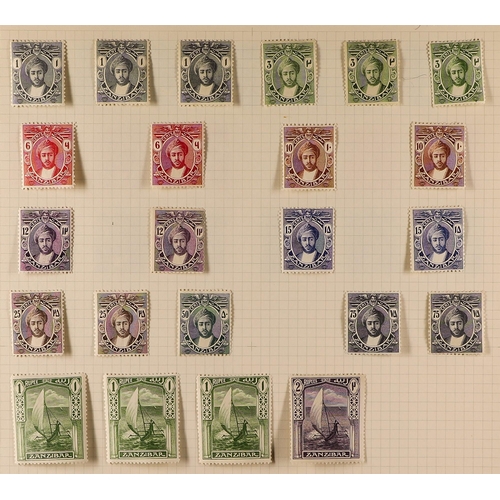 739 - ZANZIBAR 1899-1957 MINT COLLECTION incl. 1896 to 2r, 1898 set less 4½a, 1899-1901 to 8a, 1904 surcha... 