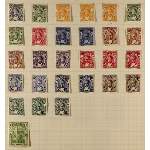 739 - ZANZIBAR 1899-1957 MINT COLLECTION incl. 1896 to 2r, 1898 set less 4½a, 1899-1901 to 8a, 1904 surcha... 