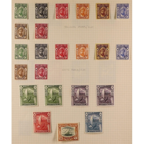 739 - ZANZIBAR 1899-1957 MINT COLLECTION incl. 1896 to 2r, 1898 set less 4½a, 1899-1901 to 8a, 1904 surcha... 