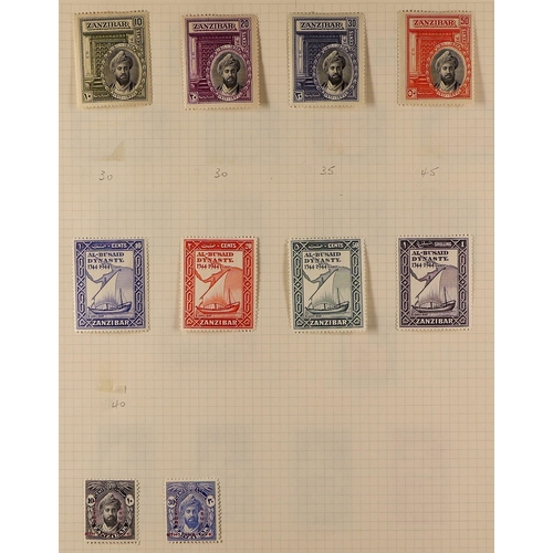 739 - ZANZIBAR 1899-1957 MINT COLLECTION incl. 1896 to 2r, 1898 set less 4½a, 1899-1901 to 8a, 1904 surcha... 