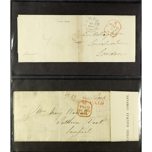 745 - GREAT BRITAIN 1680's - 1913 COVERS COLLECTION of chiefly pre-stamps & Queen Victorian period items i... 