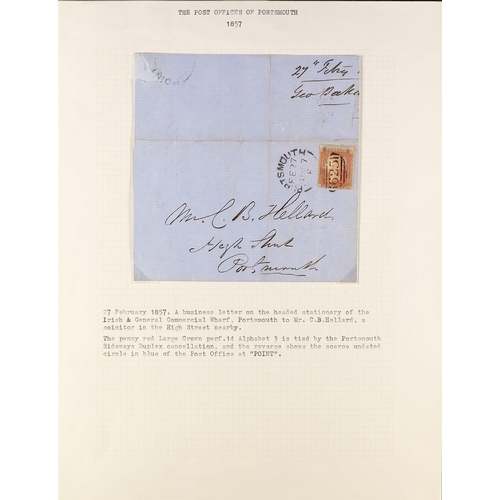 746 - GREAT BRITAIN PORTSMOUTH POSTAL HISTORY a collection of entires incl. 1782 letter from a ship showin... 