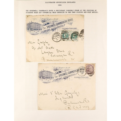 746 - GREAT BRITAIN PORTSMOUTH POSTAL HISTORY a collection of entires incl. 1782 letter from a ship showin... 