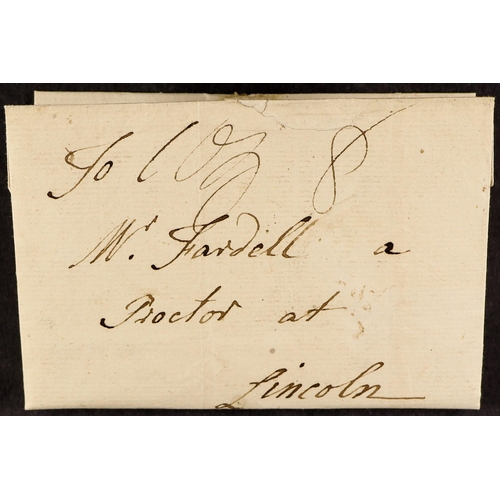 767 - GB.PRE - STAMP 1795 EL to Lincoln bearing curved 