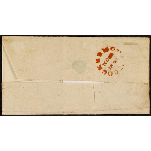 772 - GB.PENNY BLACKS 1840 (29 Nov) wrapper without filing crease bearing a 1d black 'FB' plate 1b with 4 ... 