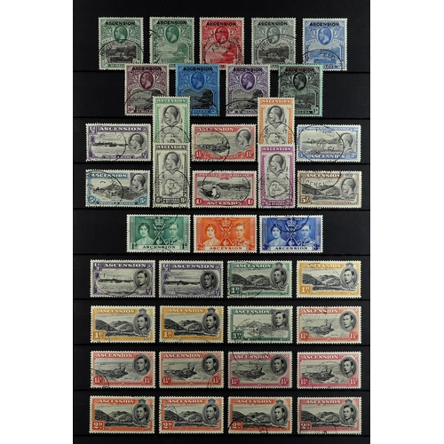 88 - ASCENSION 1922-65 USED COLLECTION incl. 1922 overprinted set, 1934 Pictorial set, 1938-53 complete b... 