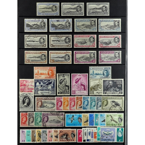 88 - ASCENSION 1922-65 USED COLLECTION incl. 1922 overprinted set, 1934 Pictorial set, 1938-53 complete b... 