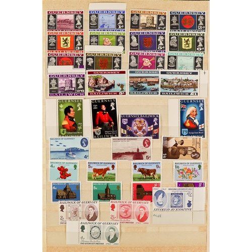 901 - GB.ISLANDS CHANNEL ISLANDS AND ISLE OF MAN 1969-80's collections of never hinged mint stamps and Fir... 