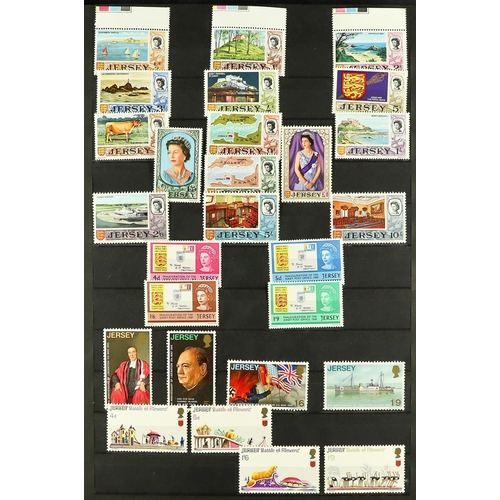 901 - GB.ISLANDS CHANNEL ISLANDS AND ISLE OF MAN 1969-80's collections of never hinged mint stamps and Fir... 