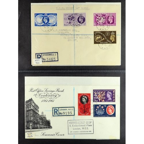 906 - GB.FIRST DAY COVERS 1949-67 a range of earlier and better issues in an album, incl. 1949 UPU (plain)... 