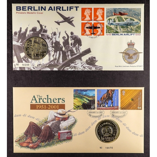 915 - GB.FIRST DAY COVERS ROYAL MINT COIN OR MEDALLION COVERS 1994-2007 range in a special Royal Mail albu... 