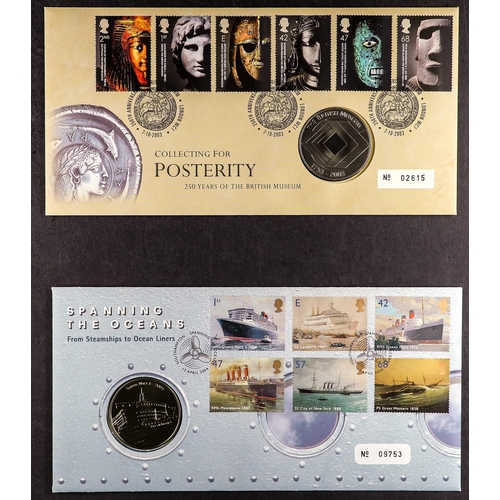 915 - GB.FIRST DAY COVERS ROYAL MINT COIN OR MEDALLION COVERS 1994-2007 range in a special Royal Mail albu... 