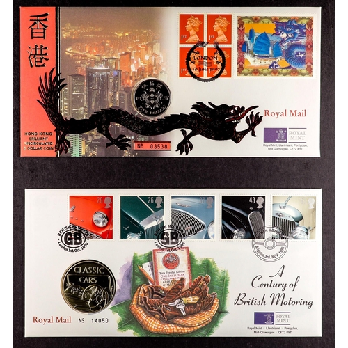 915 - GB.FIRST DAY COVERS ROYAL MINT COIN OR MEDALLION COVERS 1994-2007 range in a special Royal Mail albu... 