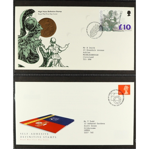 916 - GB.FIRST DAY COVERS SORTER CARTOON with 7 albums. Mainly Royal Mail Commemoratives and Definitives d... 