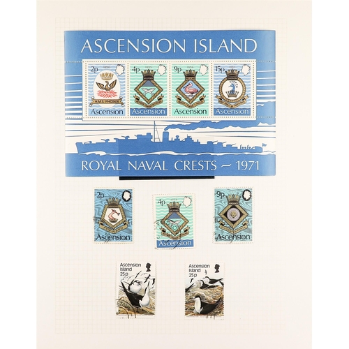 92 - ASCENSION 1956-76 COLLECTION of mint, NHM & used collection incl. 1956 Birds set mint, 1963 Birds se... 