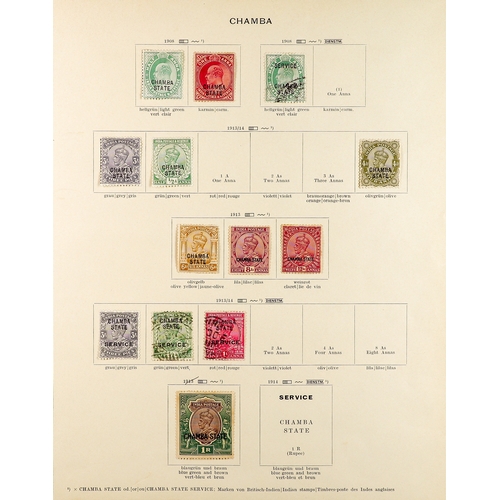 372 - INDIAN CONVENTION STATES 1884-1935 COLLECTION of mint and used (mostly mint), With CHAMBA incl. 1887... 