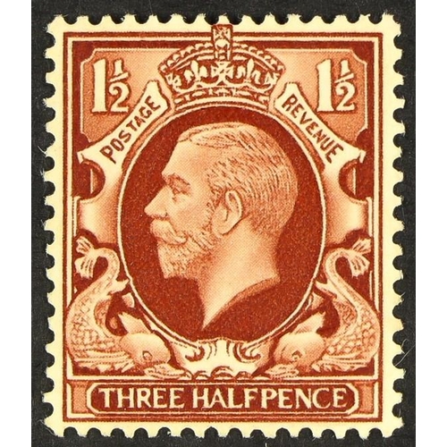 1053 - GB.GEORGE V 1934 1½d Photogravure SG 441, variety DOUBLE PAPER,  SG Spec N53(e), fine mint. Listed b... 