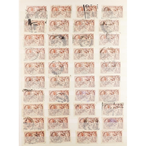 1054 - GB.GEORGE V 1934 RE-ENGRAVED SEAHORSES duplicated used accumulation with 2s.6d (x440+), 5s (x145+) a... 