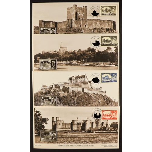 1068 - GB.ELIZABETH II 2005 CASTLES STAMP INGOT COLLECTION. Complete with the four ingot covers, miniature ... 