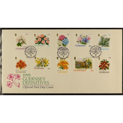 1076 - GB.ISLANDS FIRST DAY COVERS 1971 - 1992 an all Island collection: Guernsey, Alderney, Jersey and IOM... 