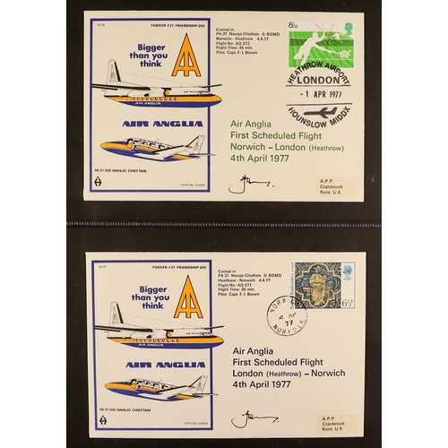 1095 - GB.FIRST DAY COVERS 1965 - 1978 AVIATION COVERS in album. Mainly GB with a few foreign and GB Island... 