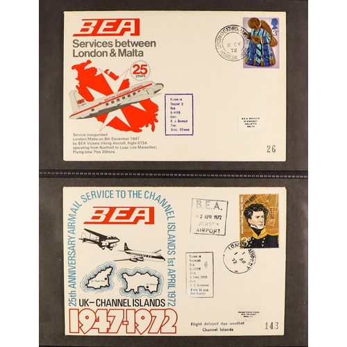 1095 - GB.FIRST DAY COVERS 1965 - 1978 AVIATION COVERS in album. Mainly GB with a few foreign and GB Island... 