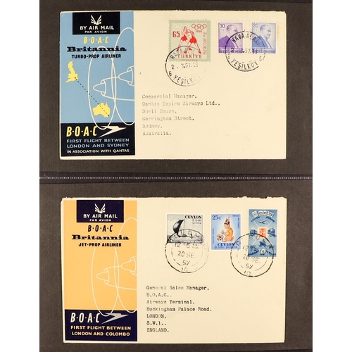 1095 - GB.FIRST DAY COVERS 1965 - 1978 AVIATION COVERS in album. Mainly GB with a few foreign and GB Island... 