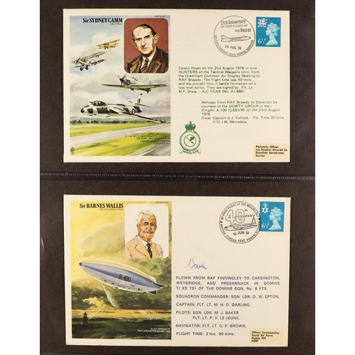 1095 - GB.FIRST DAY COVERS 1965 - 1978 AVIATION COVERS in album. Mainly GB with a few foreign and GB Island... 