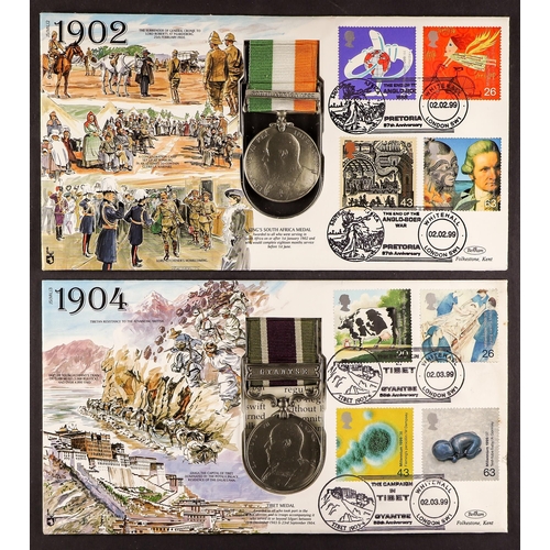 1098 - GB.FIRST DAY COVERS 1999-2001 CAMPAIGN MEDAL COVERS complete JS(MIL)1/26, each cover commemorating a... 