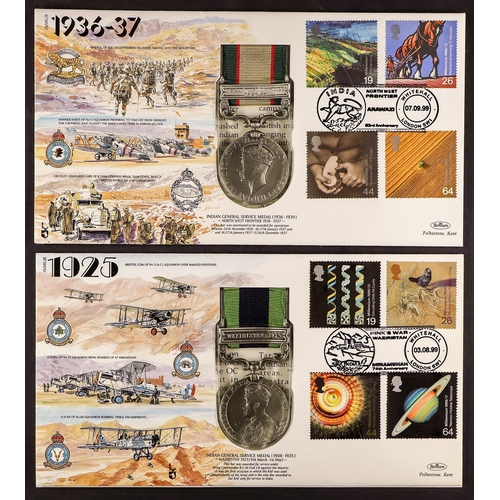 1098 - GB.FIRST DAY COVERS 1999-2001 CAMPAIGN MEDAL COVERS complete JS(MIL)1/26, each cover commemorating a... 