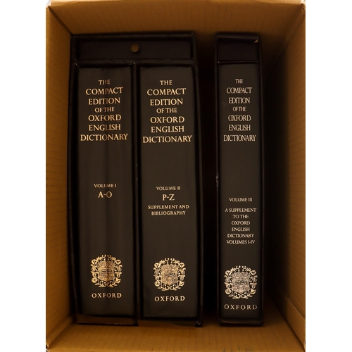 12 - COMPACT OXFORD ENGLISH DICTIONARY 1980 in two volumes. Housed in the presentation slipcase and inclu... 