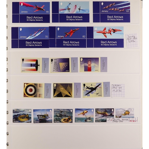 158 - TOPICALS AIRCRAFT & AVIATION 1930's-2010's a never hinged mint world collection in eight albums, all... 