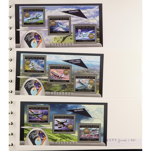 158 - TOPICALS AIRCRAFT & AVIATION 1930's-2010's a never hinged mint world collection in eight albums, all... 