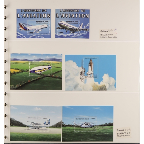 158 - TOPICALS AIRCRAFT & AVIATION 1930's-2010's a never hinged mint world collection in eight albums, all... 