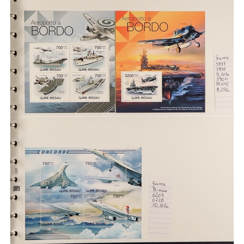 158 - TOPICALS AIRCRAFT & AVIATION 1930's-2010's a never hinged mint world collection in eight albums, all... 