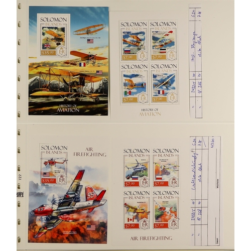 158 - TOPICALS AIRCRAFT & AVIATION 1930's-2010's a never hinged mint world collection in eight albums, all... 