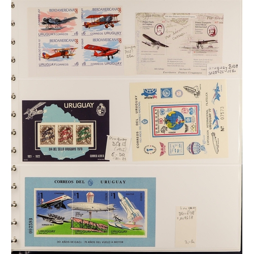 158 - TOPICALS AIRCRAFT & AVIATION 1930's-2010's a never hinged mint world collection in eight albums, all... 