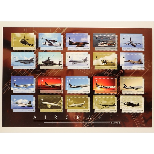 158 - TOPICALS AIRCRAFT & AVIATION 1930's-2010's a never hinged mint world collection in eight albums, all... 