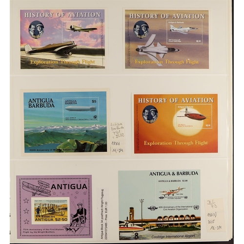 158 - TOPICALS AIRCRAFT & AVIATION 1930's-2010's a never hinged mint world collection in eight albums, all... 