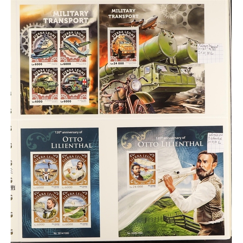 158 - TOPICALS AIRCRAFT & AVIATION 1930's-2010's a never hinged mint world collection in eight albums, all... 