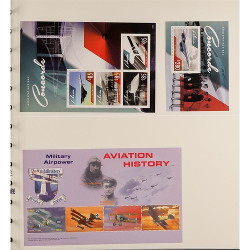 158 - TOPICALS AIRCRAFT & AVIATION 1930's-2010's a never hinged mint world collection in eight albums, all... 