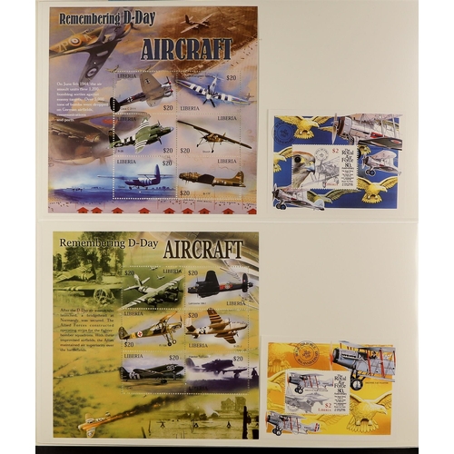 158 - TOPICALS AIRCRAFT & AVIATION 1930's-2010's a never hinged mint world collection in eight albums, all... 