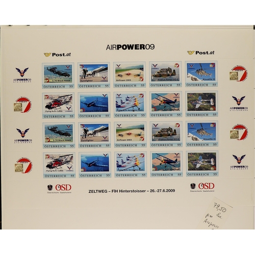 158 - TOPICALS AIRCRAFT & AVIATION 1930's-2010's a never hinged mint world collection in eight albums, all... 