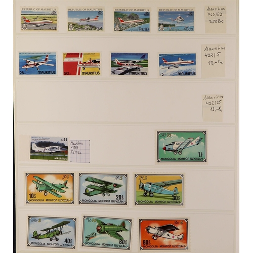 158 - TOPICALS AIRCRAFT & AVIATION 1930's-2010's a never hinged mint world collection in eight albums, all... 