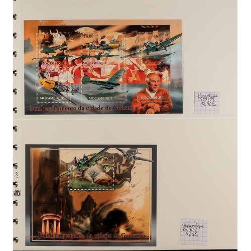 158 - TOPICALS AIRCRAFT & AVIATION 1930's-2010's a never hinged mint world collection in eight albums, all... 