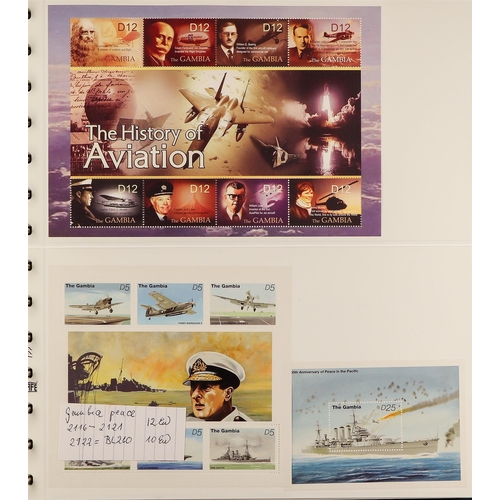 158 - TOPICALS AIRCRAFT & AVIATION 1930's-2010's a never hinged mint world collection in eight albums, all... 