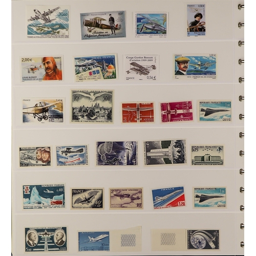 158 - TOPICALS AIRCRAFT & AVIATION 1930's-2010's a never hinged mint world collection in eight albums, all... 