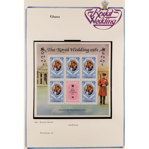 165 - TOPICALS ROYALTY OMNIBUS 1981 Wedding, never hinged mint collection in six albums, with sets, mini-s... 