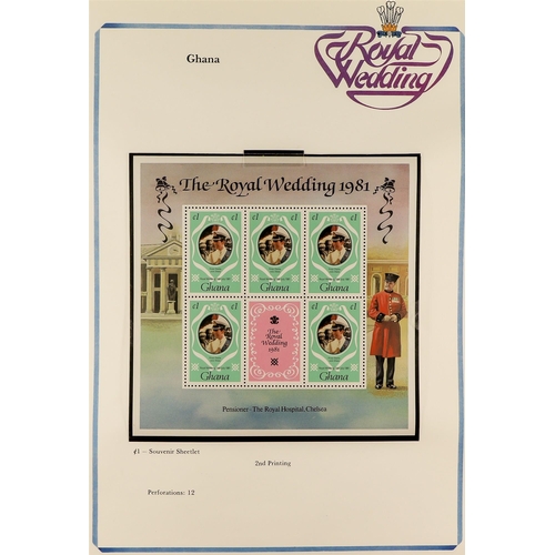 165 - TOPICALS ROYALTY OMNIBUS 1981 Wedding, never hinged mint collection in six albums, with sets, mini-s... 